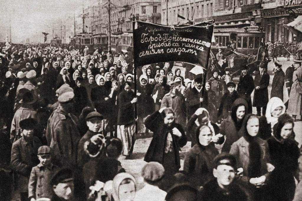Women's demonstration for bread and peace, Petrograd, Russia